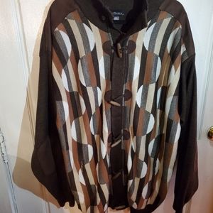 New men's silver silk sweater size 5xl